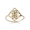 Bague d'occasion or 750 jaune filigrane - vue V1
