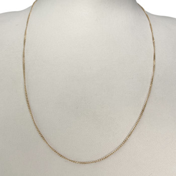 Chaîne d'occasion or 585 jaune maille gourmette 52,5 cm