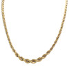 Collier en chute d'occasion 2 ors 750 maille corde et venitienne 46 cm - vue V1