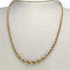 Collier en chute d'occasion 2 ors 750 maille corde et venitienne 46 cm - vue V2
