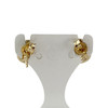 Boucles d'oreilles d'occasion or 750 jaune rubis cabochons ovales - vue V3