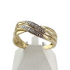 Bague d'occasion or 750 2 tons diamants - vue V1
