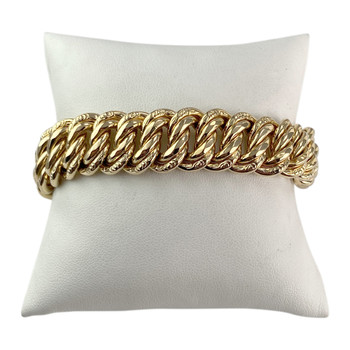 Bracelet d'occasion or 750 jaune maille américaine 20 cm