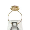 Bague d'occasion or 750 jaune rubis synthétique zirconias - vue V3