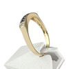 Bague d'occasion or 750 2 tons diamants blancs et noirs - vue V2