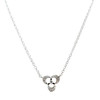 Collier or 750 blanc maille jaseron diamants 45 cm - vue V1