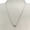 Collier or 750 blanc maille jaseron diamants 45 cm - vue V2