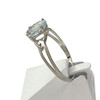Bague d'occasion or 750 blanc aigue marine - vue V2
