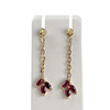 Boucles d'oreilles pendants d'occasion or 750 jaune rubis - vue V1