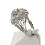 Bague d'occasion or 750 blanc diamants - vue 2