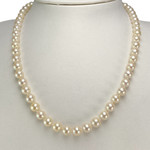 Collier choker d'occasion or 750 jaune perles de culture du japon 46 cm - vue 2