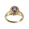 Bague d'occasion or 750 jaune améthyste - vue V1