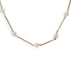 Collier d'occasion or 750 jaune maille fantaisie perles de culture 74 cm - vue V1