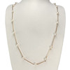 Collier d'occasion or 750 jaune maille fantaisie perles de culture 74 cm - vue V2