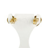 Boucles d'oreilles d'occasion or 750 2 tons rubis zirconias - vue V3