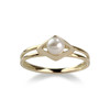 Second hand gold ring 750 yellow chinese cultured pearl - vue V1