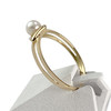 Second hand gold ring 750 yellow chinese cultured pearl - vue V2