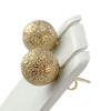 Boucles d'oreilles clous d'occasion or 375 jaune boules - vue V2