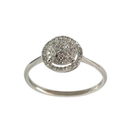 Bague d'occasion or 375 blanc diamants