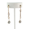 Boucles d'oreilles pendants d'occasion or 750 rose quartz fumé - vue V1