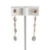 Boucles d'oreilles pendants d'occasion or 750 rose quartz fumé - vue V2