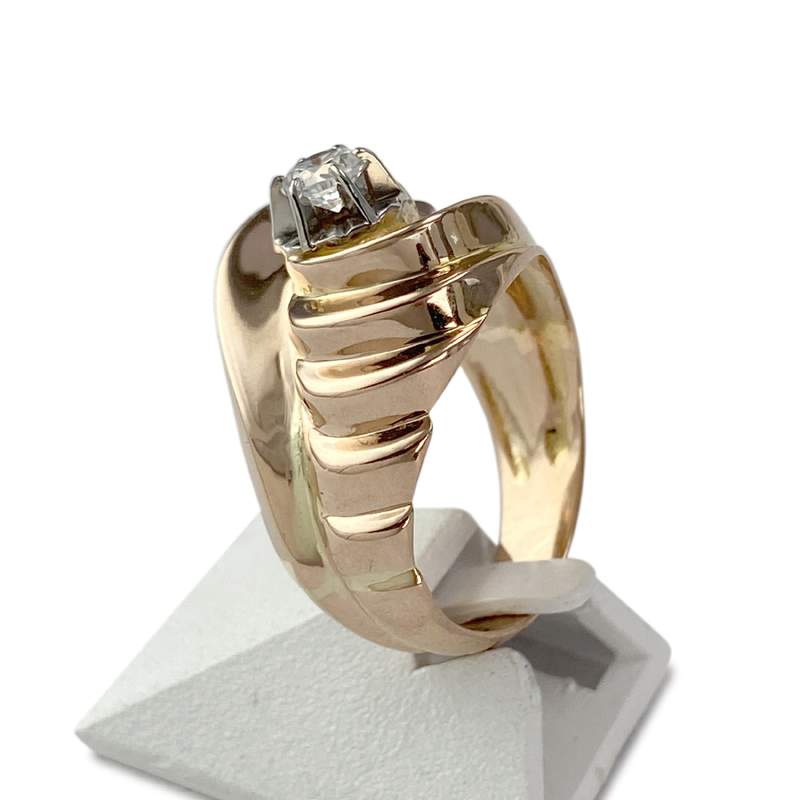 Second hand ring 2 gold 750 zirconia - view 2