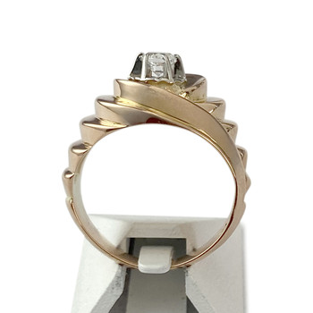 Second-hand ring 2 gold 750 zirconia