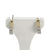 Boucles d'oreilles clous or 375 2 tons diamants - vue V1