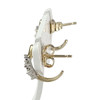 Boucles d'oreilles clous or 375 2 tons diamants - vue V2