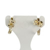 Boucles d'oreilles clous or 375 2 tons diamants - vue V3