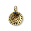 Pendentif d'occasion or 750 jaune diamants saphirs - vue V2