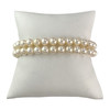 Bracelet rang double d'occasion or 750 jaune perles de culture du japon 18 cm - vue V1