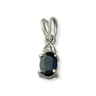 Pendentif d'occasion or 750 blanc saphir diamant