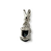 Pendentif d'occasion or 750 blanc saphir diamant - vue V2