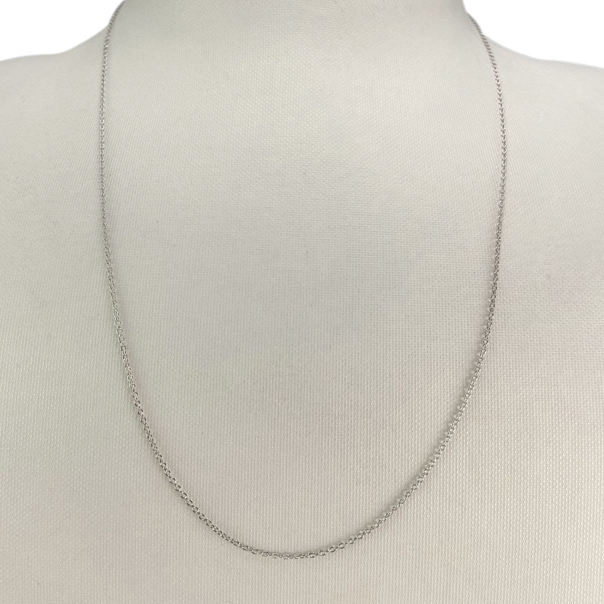Chaîne d'occasion or 375 blanc maille forçat 51 cm - vue 2
