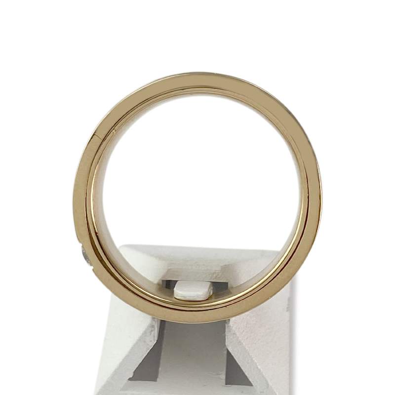 Tweedehands ring van 3 soorten goud 750 diamanten - afbeelding 3