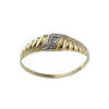 Bague d'occasion or 750 2 tons diamant - vue V1