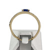 Bague d'occasion or 750 2 tons diamants saphir - vue V3