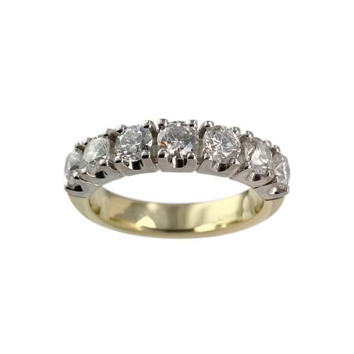Bague d'occasion 2 ors 750 diamants synthetiques