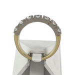 Bague d'occasion 2 ors 750 diamants synthetiques - vue 3