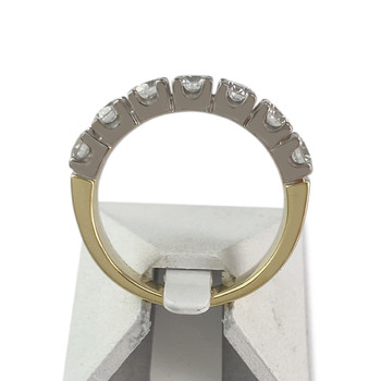 Second hand ring 2 gold 750 synthetic diamonds