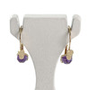 Boucles d'oreilles brisures d'occasion or 750 jaune améthystes - vue V1