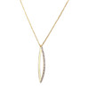 Collier d'occasion or 375 2 tons maille forçat zirconias 42,5 cm - vue V1