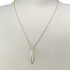 Collier d'occasion or 375 2 tons maille forçat zirconias 42,5 cm - vue V2
