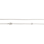 Collier d'occasion or 375 blanc maille forçat diamants blancs et noirs 42 cm - vue 3