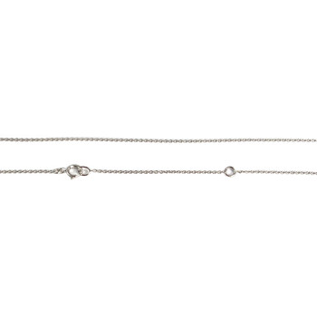 Collier d'occasion or 375 blanc maille forçat diamants blancs et noirs traités 42 cm