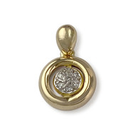 Pendentif d'occasion or 750 2 tons diamants