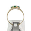 Bague d'occasion or 750 2 tons émeraudes et diamants - vue V3