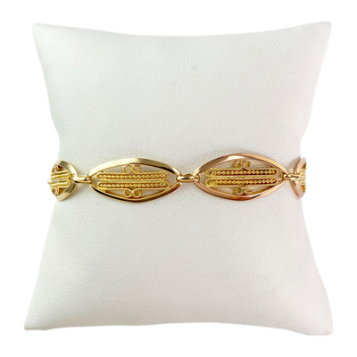 Bracelet d'occasion or 750 jaune maille filigrane 20 cm - vue 1