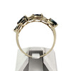 Bague d'occasion or 375 2 tons saphirs diamants - vue V3